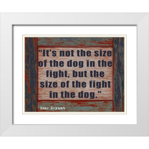 SIZE OF THE DOG rev1 White Modern Wood Framed Art Print with Double Matting by Greene, Taylor