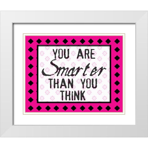 MUCH SMARTER White Modern Wood Framed Art Print with Double Matting by Greene, Taylor