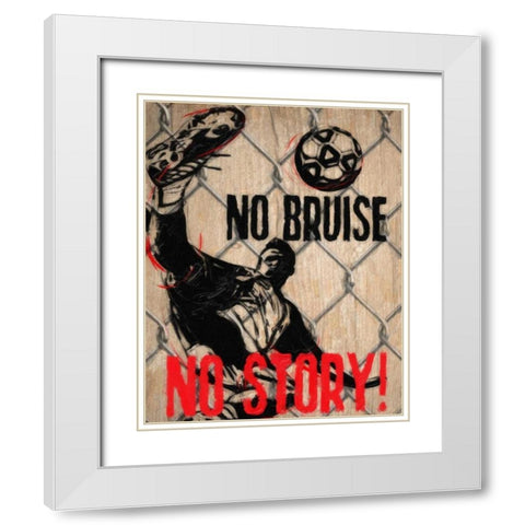 NO BRUISE White Modern Wood Framed Art Print with Double Matting by Greene, Taylor