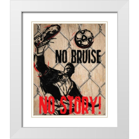 NO BRUISE White Modern Wood Framed Art Print with Double Matting by Greene, Taylor