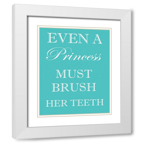PRINCESS MUST BRUSH White Modern Wood Framed Art Print with Double Matting by Greene, Taylor