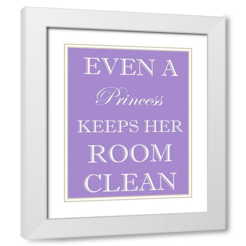 PRINCESS CLEAN ROOM White Modern Wood Framed Art Print with Double Matting by Greene, Taylor