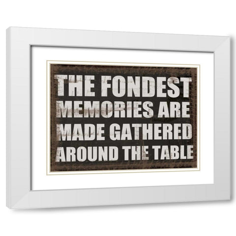 FONDEST MEMORIES White Modern Wood Framed Art Print with Double Matting by Greene, Taylor