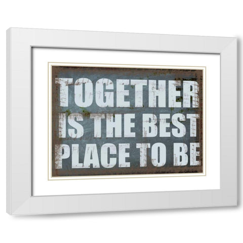 Together Is White Modern Wood Framed Art Print with Double Matting by Greene, Taylor
