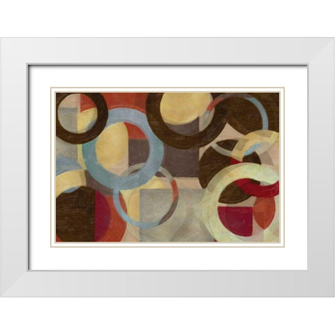 HALO WEAVE White Modern Wood Framed Art Print with Double Matting by Greene, Taylor