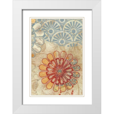 FLORA TRANCE V White Modern Wood Framed Art Print with Double Matting by Greene, Taylor