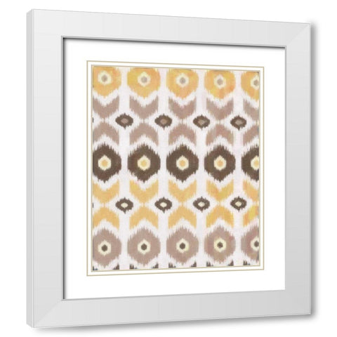 IKAT EARTH II White Modern Wood Framed Art Print with Double Matting by Greene, Taylor