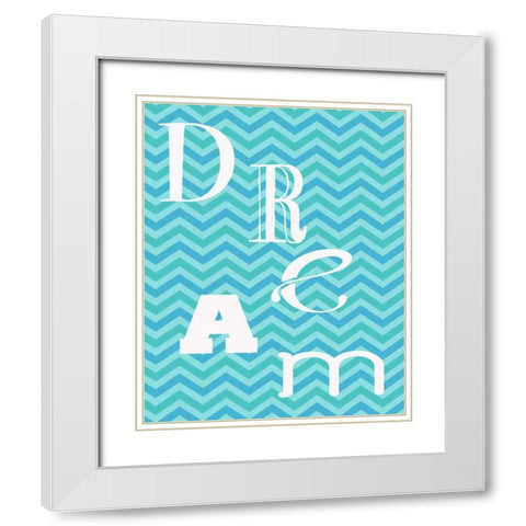 AQUA DANCE White Modern Wood Framed Art Print with Double Matting by Greene, Taylor