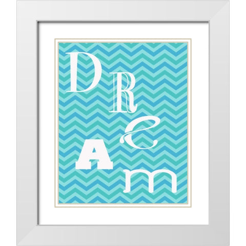 AQUA DANCE White Modern Wood Framed Art Print with Double Matting by Greene, Taylor