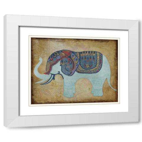 ELEGANT PACHYDERM White Modern Wood Framed Art Print with Double Matting by Greene, Taylor