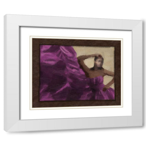 LADY IN PLUM White Modern Wood Framed Art Print with Double Matting by Greene, Taylor