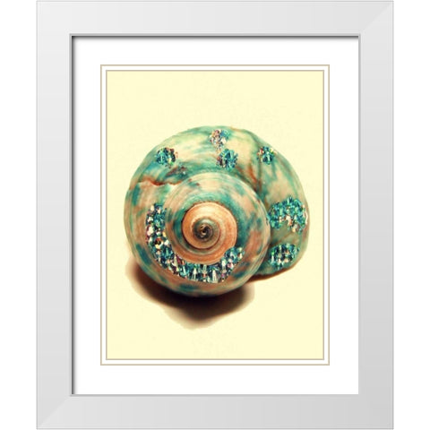 Jeweled Shell I White Modern Wood Framed Art Print with Double Matting by Greene, Taylor