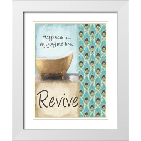 ME TIME White Modern Wood Framed Art Print with Double Matting by Greene, Taylor