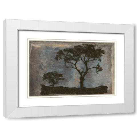 TREE HORIZON II White Modern Wood Framed Art Print with Double Matting by Greene, Taylor