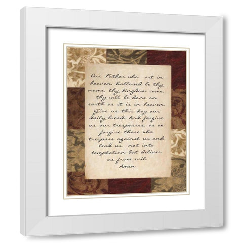 OUR FATHER  White Modern Wood Framed Art Print with Double Matting by Greene, Taylor
