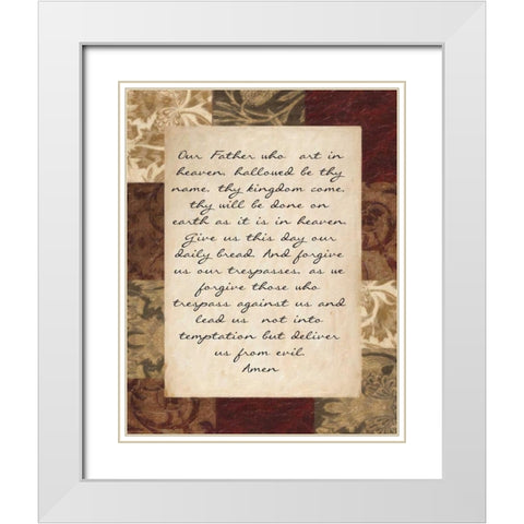 OUR FATHER  White Modern Wood Framed Art Print with Double Matting by Greene, Taylor