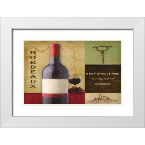 Bordeaux White Modern Wood Framed Art Print with Double Matting by Greene, Taylor