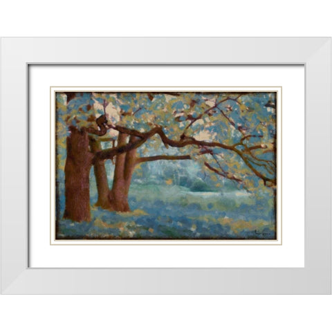 Azure Landscape  White Modern Wood Framed Art Print with Double Matting by Greene, Taylor