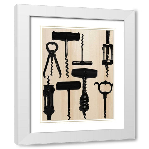 The Corks White Modern Wood Framed Art Print with Double Matting by Greene, Taylor