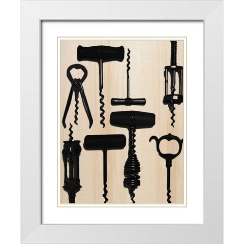 The Corks White Modern Wood Framed Art Print with Double Matting by Greene, Taylor