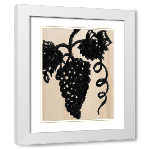 The Grapes White Modern Wood Framed Art Print with Double Matting by Greene, Taylor