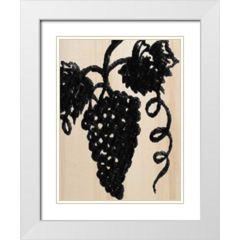 The Grapes White Modern Wood Framed Art Print with Double Matting by Greene, Taylor