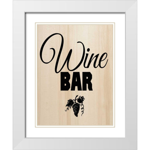 The Wine Bar White Modern Wood Framed Art Print with Double Matting by Greene, Taylor