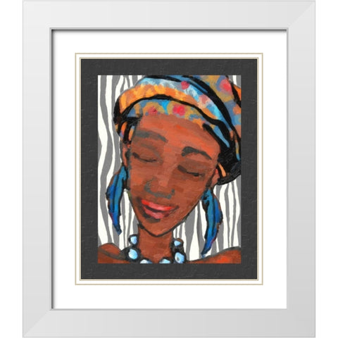 Ebony Beauty I White Modern Wood Framed Art Print with Double Matting by Greene, Taylor