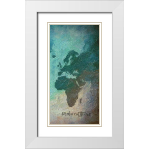 Destinations 3 White Modern Wood Framed Art Print with Double Matting by Greene, Taylor