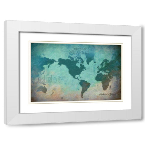 Destinations White Modern Wood Framed Art Print with Double Matting by Greene, Taylor