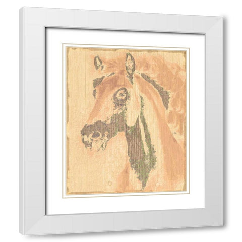 Horse 1 White Modern Wood Framed Art Print with Double Matting by Greene, Taylor