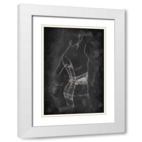 Model Sketch 5 White Modern Wood Framed Art Print with Double Matting by Greene, Taylor