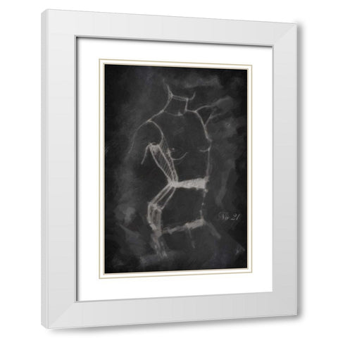 Model Sketch 21 White Modern Wood Framed Art Print with Double Matting by Greene, Taylor