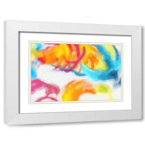 Spectrum Abstract White Modern Wood Framed Art Print with Double Matting by Greene, Taylor