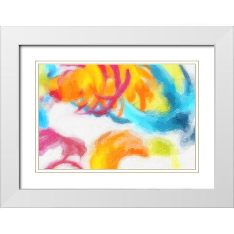 Spectrum Abstract White Modern Wood Framed Art Print with Double Matting by Greene, Taylor