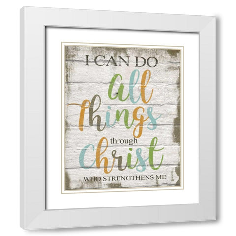 I Can Do All White Modern Wood Framed Art Print with Double Matting by Greene, Taylor