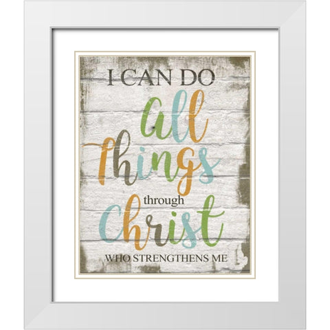 I Can Do All White Modern Wood Framed Art Print with Double Matting by Greene, Taylor