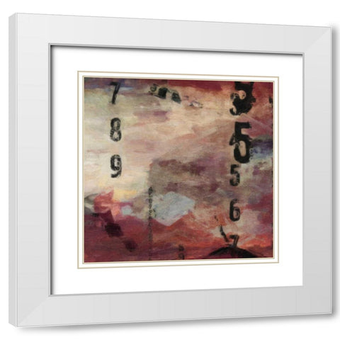 Number Study 2 White Modern Wood Framed Art Print with Double Matting by Greene, Taylor