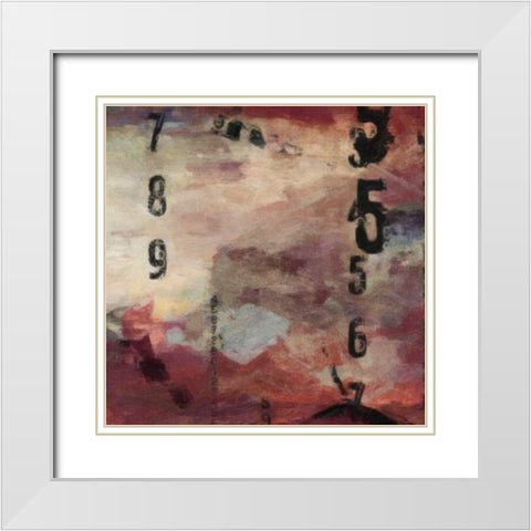 Number Study 2 White Modern Wood Framed Art Print with Double Matting by Greene, Taylor