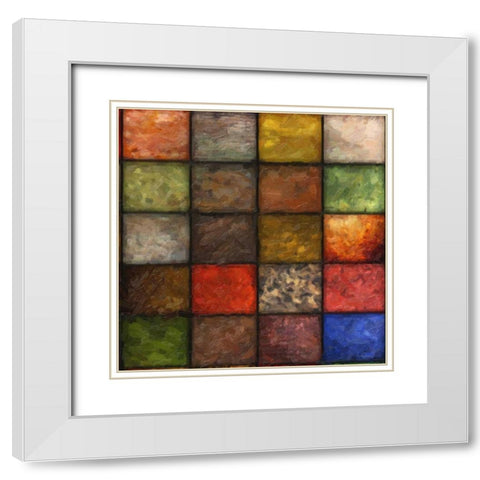 Blocks Study 2 White Modern Wood Framed Art Print with Double Matting by Greene, Taylor