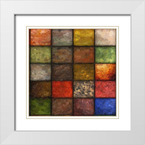 Blocks Study 2 White Modern Wood Framed Art Print with Double Matting by Greene, Taylor