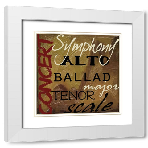 JAMMING  I-NO BLUR 4 White Modern Wood Framed Art Print with Double Matting by Greene, Taylor