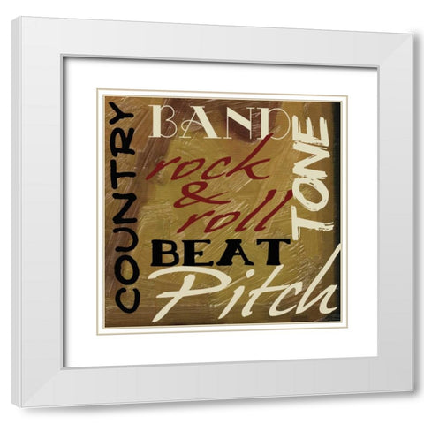 JAMMING  I-NO BLUR  6 White Modern Wood Framed Art Print with Double Matting by Greene, Taylor