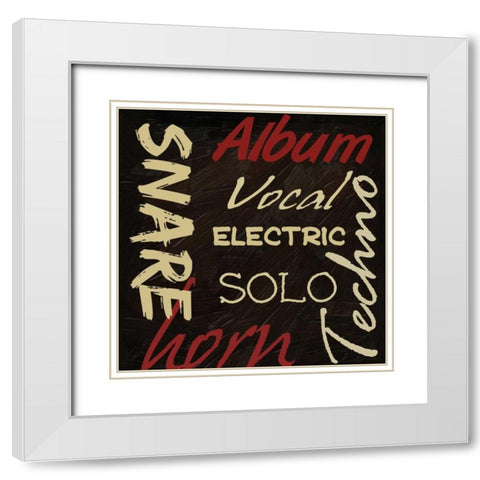 JAM SESSION II-NO BLUR 6 White Modern Wood Framed Art Print with Double Matting by Greene, Taylor