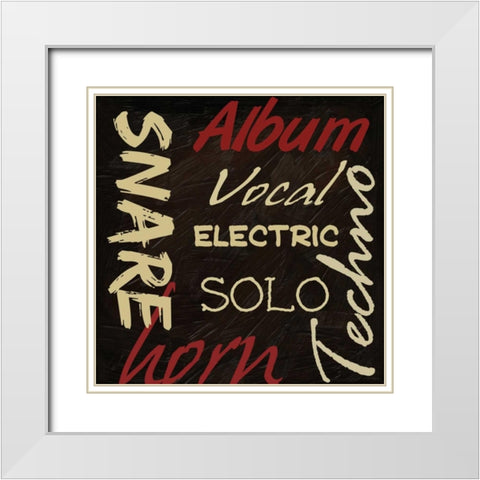 JAM SESSION II-NO BLUR 6 White Modern Wood Framed Art Print with Double Matting by Greene, Taylor