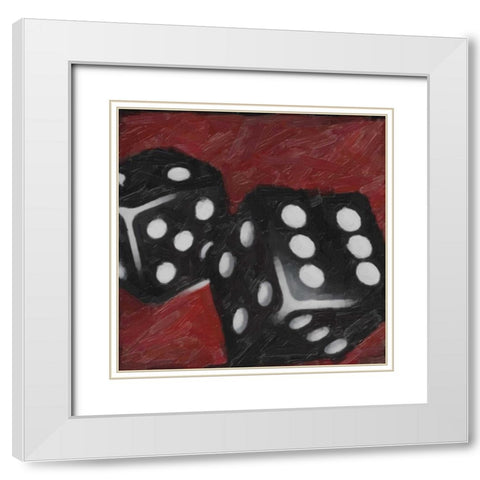 LETS ROLL White Modern Wood Framed Art Print with Double Matting by Greene, Taylor