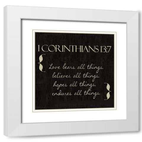 Love in Beige White Modern Wood Framed Art Print with Double Matting by Greene, Taylor
