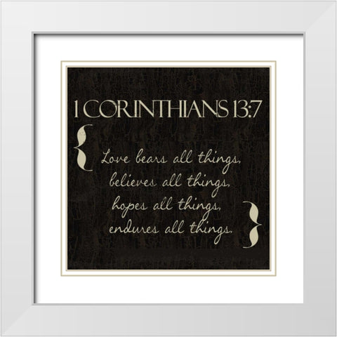 Love in Beige White Modern Wood Framed Art Print with Double Matting by Greene, Taylor
