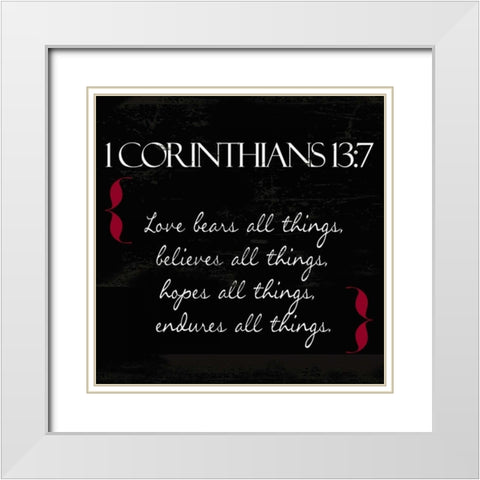 Love in White White Modern Wood Framed Art Print with Double Matting by Greene, Taylor