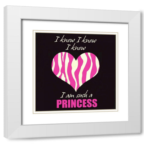 Such A Princess D White Modern Wood Framed Art Print with Double Matting by Greene, Taylor
